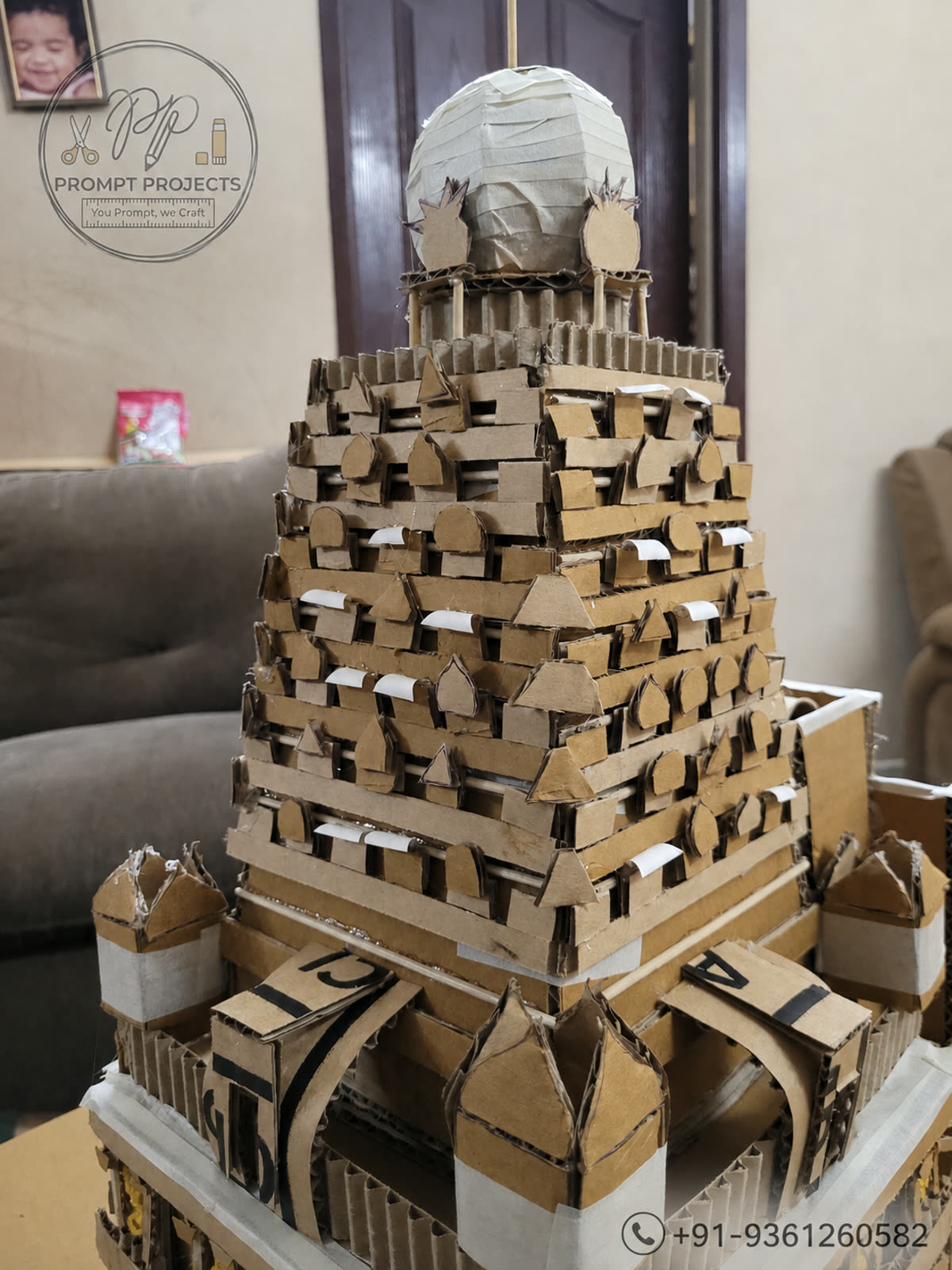Tanjore Brihadeeswara Temple 3D model with gopuram, Nandi and temple complex